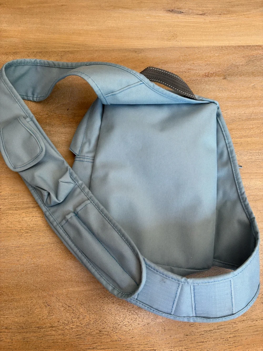 Vintage Cacharel Baby Blue Sling Bag Y2K Techwear Gorpcore Crossbody Utility - Picture 6 of 8